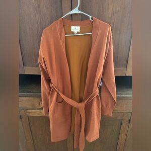 Women's Cardigan in Warm Rust